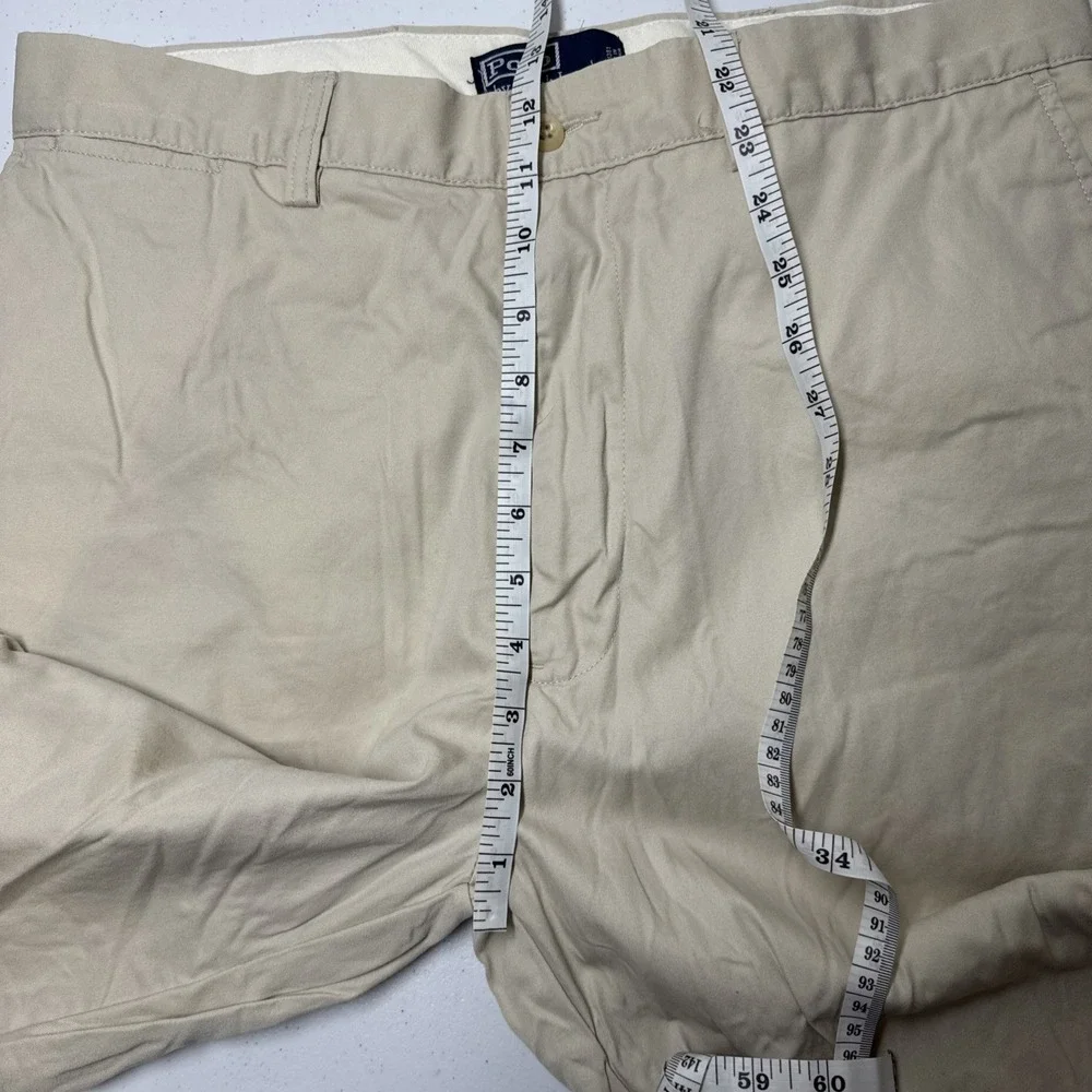Vtg Polo by Ralph Lauren Mens White Chino Prospect pants flat front fits 35*27